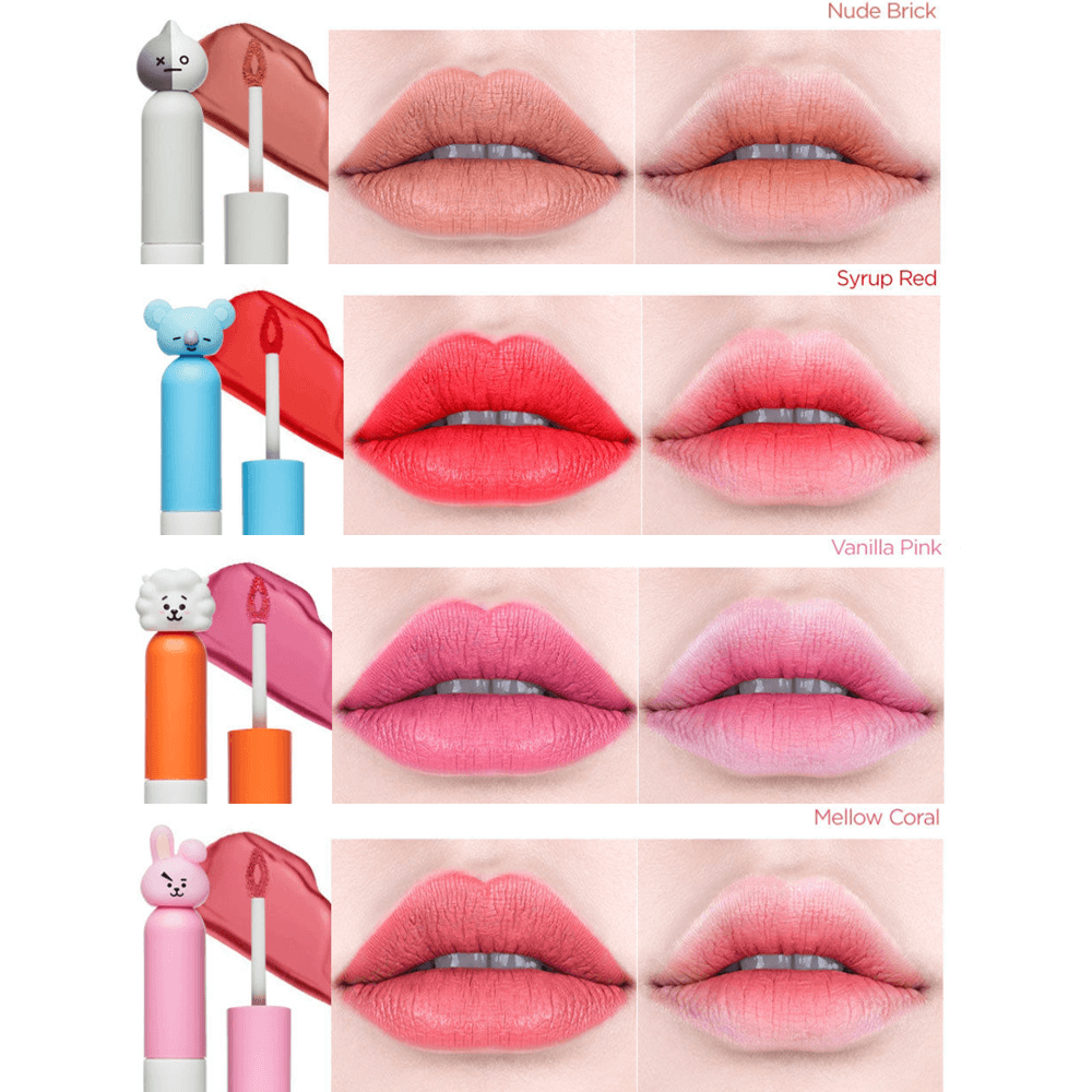 VT Cosmetics , VT BT21  , CREAM LIP ,  CREAM LIP LACQUER , LIP LACQUER , ลิปสติกเนื้อแมท ,ชุ่มชื้น ,ติดทนนาน 