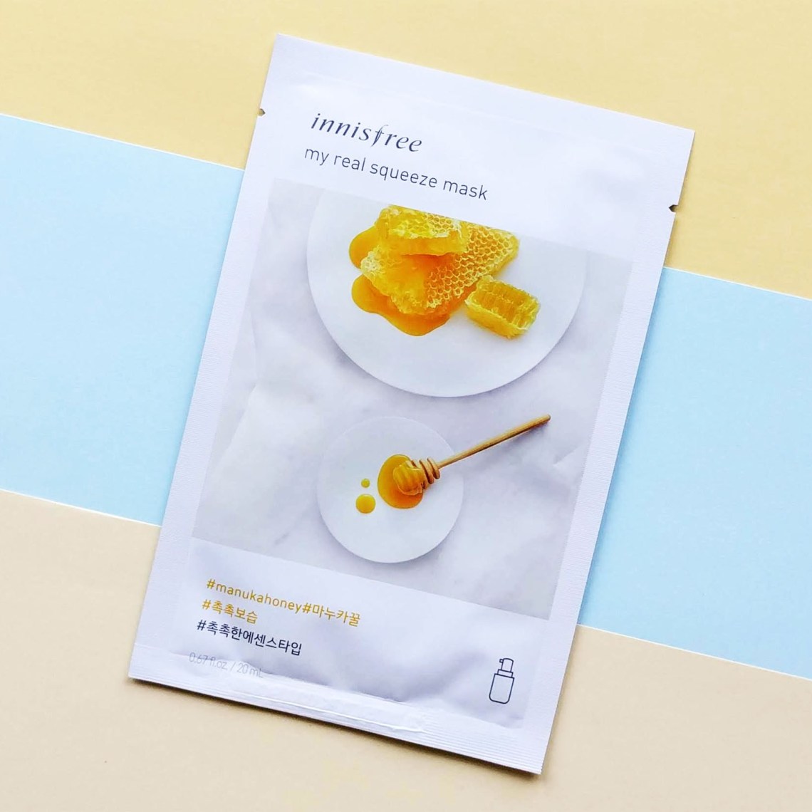 My Real Squeeze Mask #Manuka Honey 20ml มาส์กหน้าบำรุงผิว สูตรน้ำผึ้ง ช่วยทำให้ผิวชุ่มชื้นและลดรอยดำจากสิวด้วย