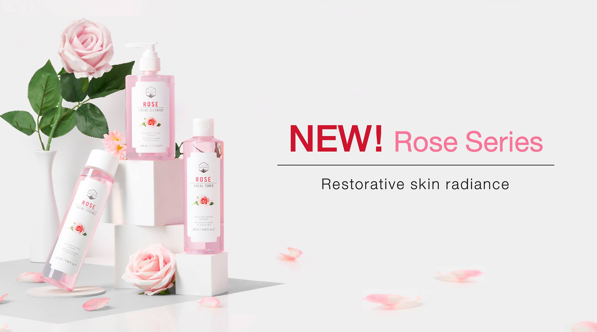 Naturista Rose Facial Cleanser 300ml  เจลล้างหน้าจากสารสกัดกุหลาบ ช่วยกระตุ้นการสร้าง Collagen ช่วยให้รูขุมขนดูกระชับ สูตรอ่อนโยน ช่วยให้ความชุ่มชื่น ปราศจากสิ่งสกปรกตกค้าง ผิวหน้ากลับมาใสอีกครั้ง