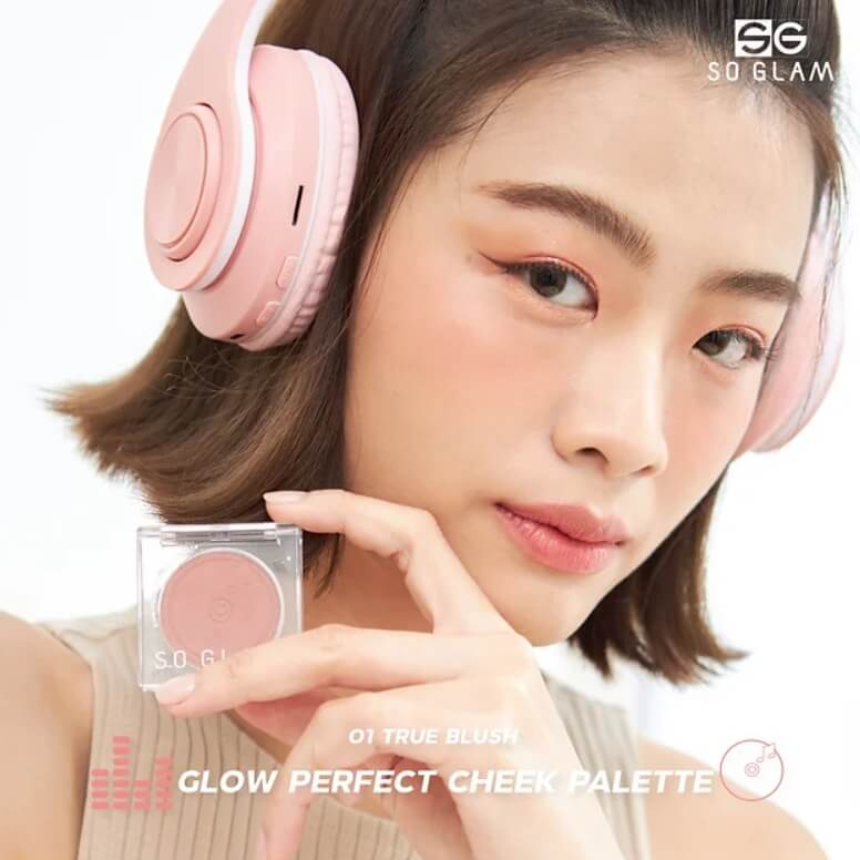 So Glam,So Glam Glow Perfect Cheek Palette,Glow Perfect Cheek Palette, บลัชออนเนื้อ ครีมโมจิ,บลัชเนื้อครีม,บลัชออน