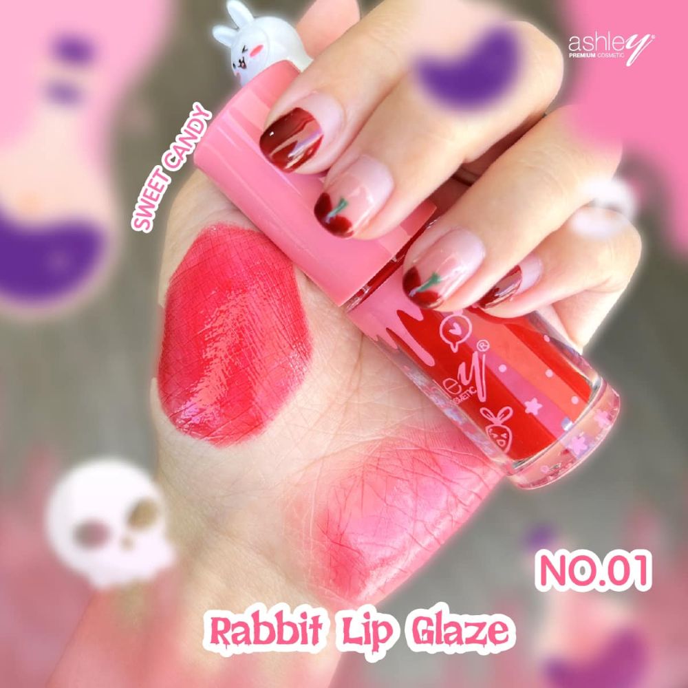A 431 ASHLEY RABBIT LIP GLAZE No.01 4.5ml , ASHLEY ราคา , ASHLEYรีวิว , ลิปกระต่าย , ASHLEY RABBIT LIP GLAZE ราคา , ASHLEY RABBIT LIP GLAZEรีวิว
