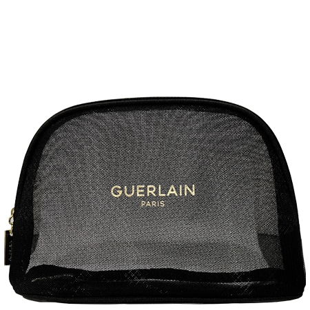 GUERLAIN Black Mesh Makeup Pouch กระเป๋าใส่เครื่องสำอางสีดำสุดหรูจาก Guerlain ผ้ามุ้ง วัสดุแข็งแรง ไม่เสียรูปทรงง่าย